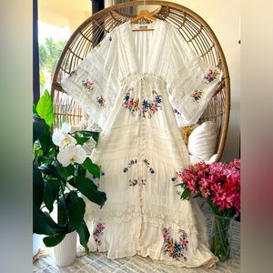 Fillyboo dress. Handmade embroidery. Size 6/M